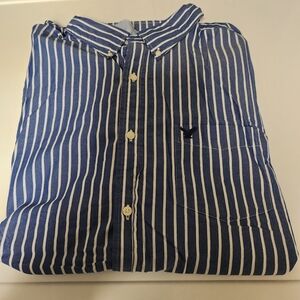 Men's Blue Striped Shirt